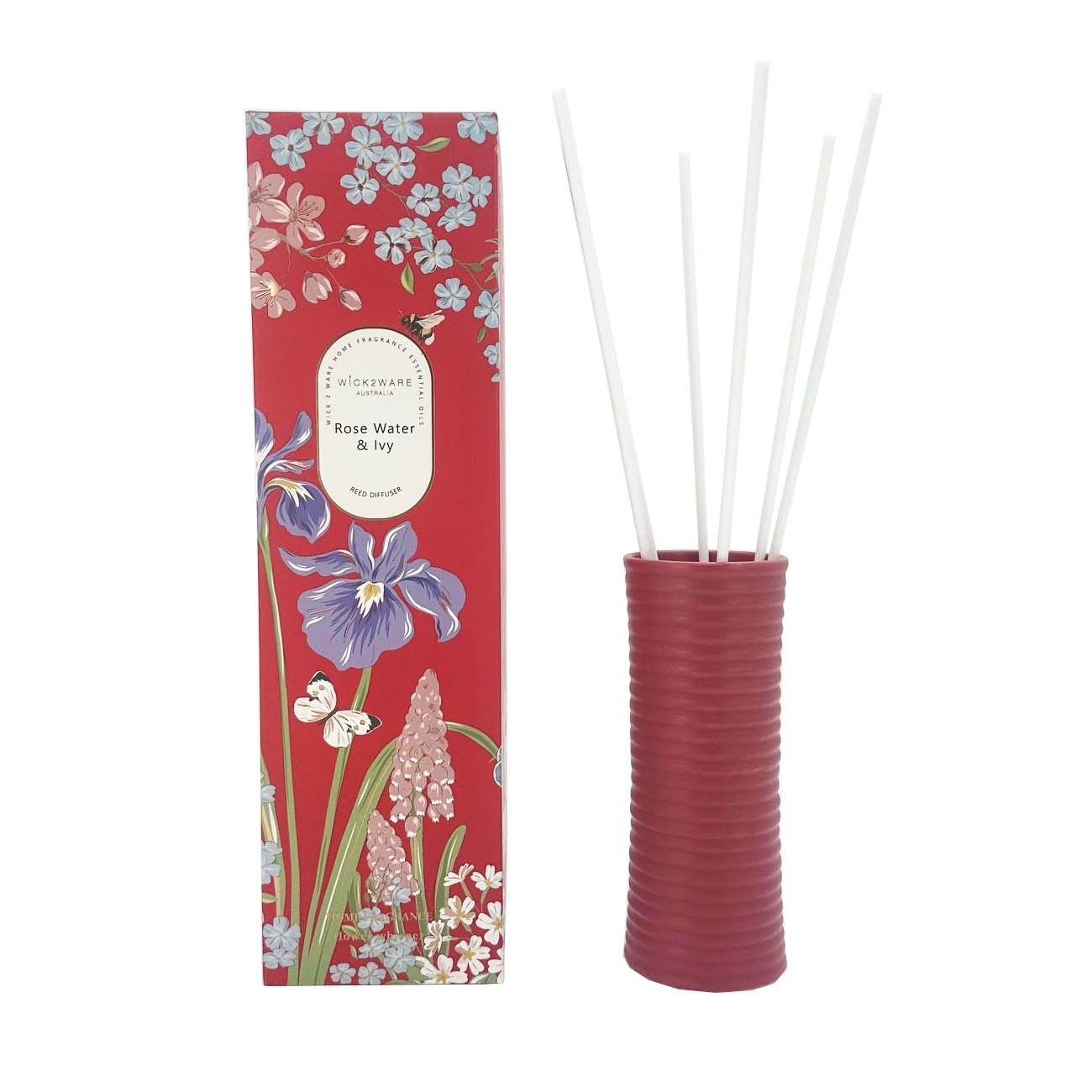 Diffuser 180ml Rose Water & Ivy Red