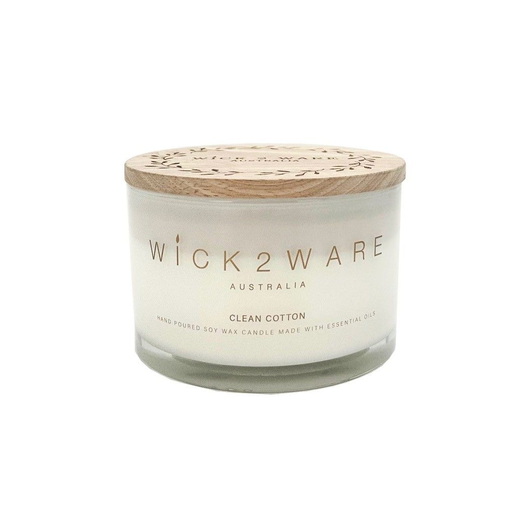 Candle Soy Jar 430g Clean Cotton