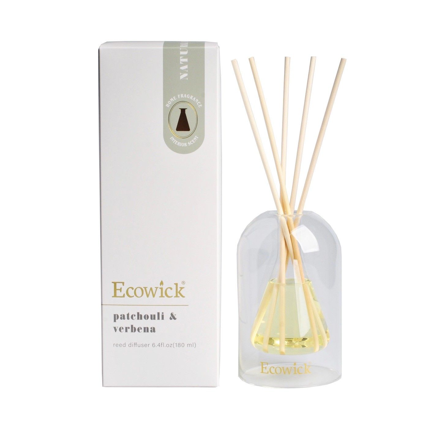 Diffuser Clear Lantern Bottle 180ml Pachouli & Verbena