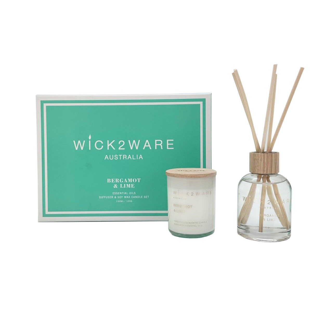 Diffuser 150ml Candle 120g Bergamot & Lime