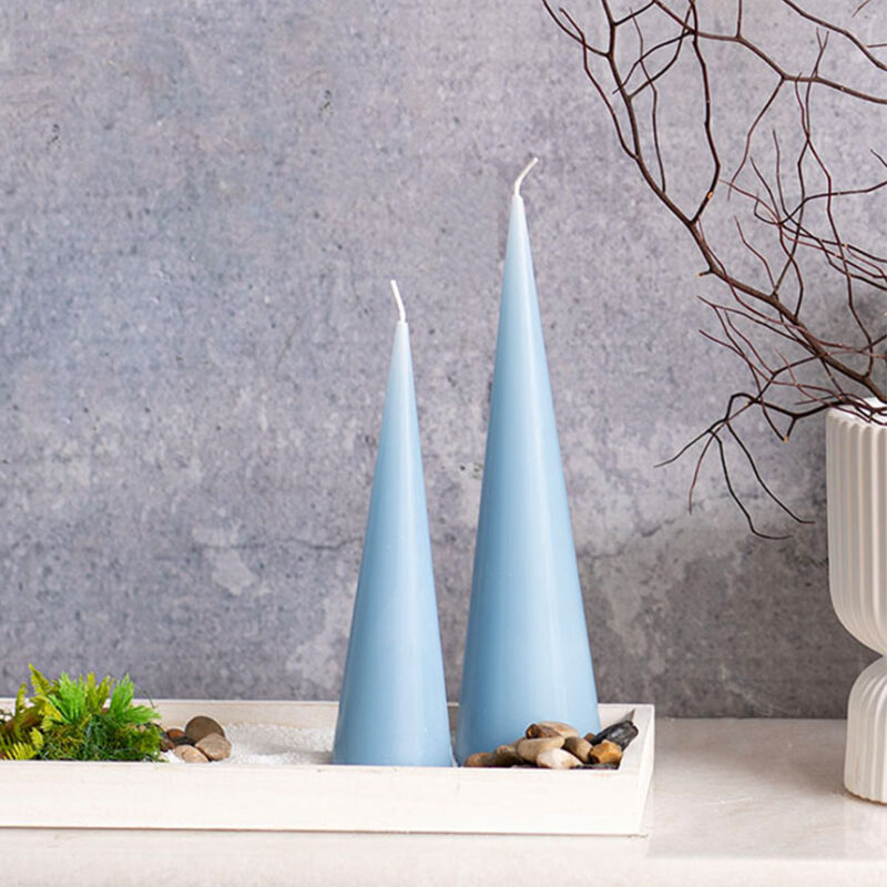 Fleur Cone Candle French Blue