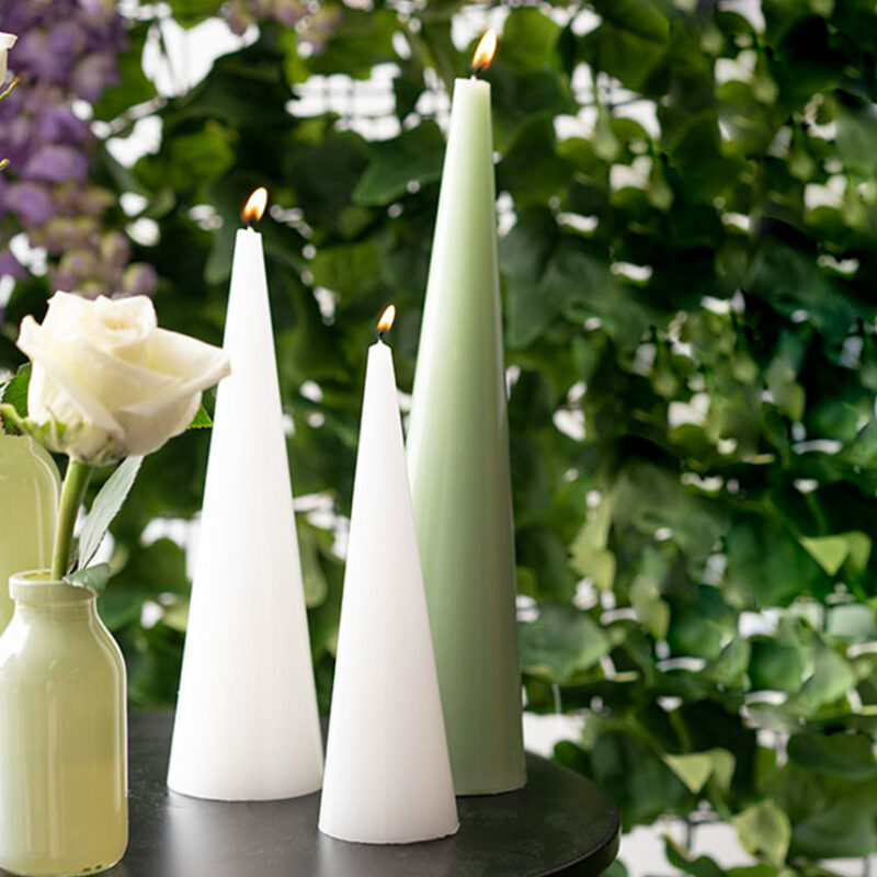 Fleur Cone Candle White