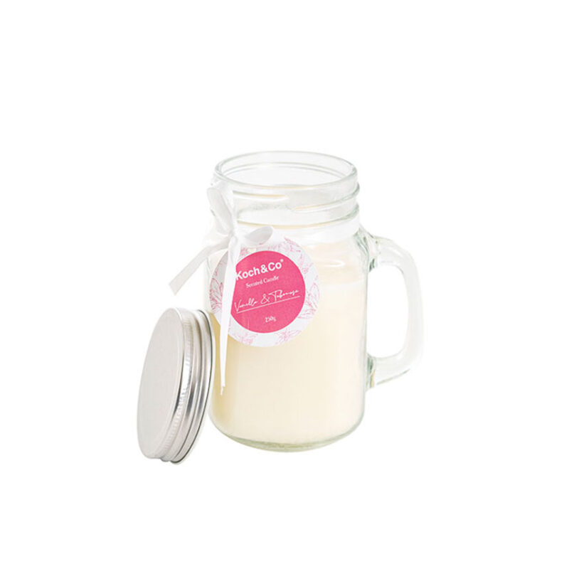 Scented Mason Jar Candle Ivory Vanilla Tuberose 250g - Image 2