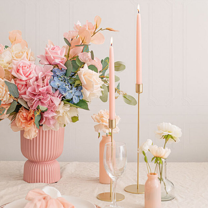 Signature Taper Dinner Candle Pack 2 Pale Pink (2x25cm)