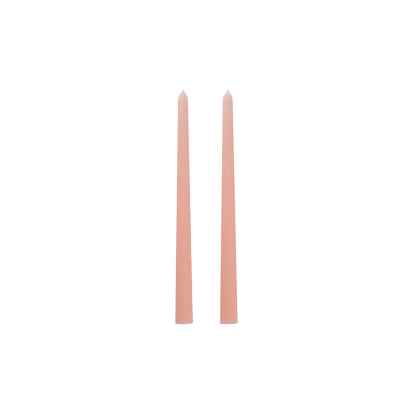 Signature Taper Dinner Candle Pack 2 Pale Pink (2x25cm) - Image 2