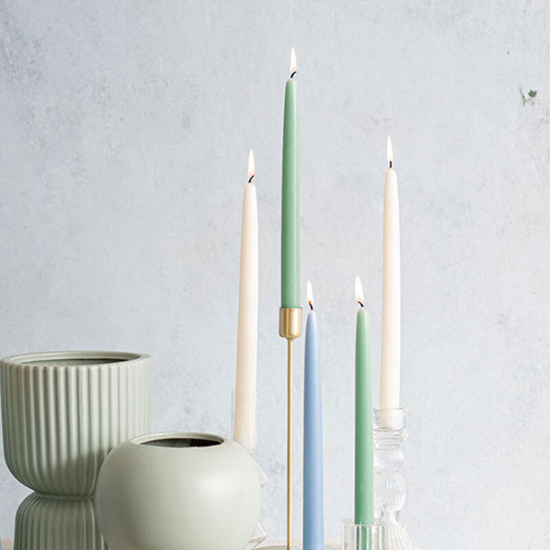 Signature Taper Dinner Candle Pack 2 Pale Sage (2x25cm)