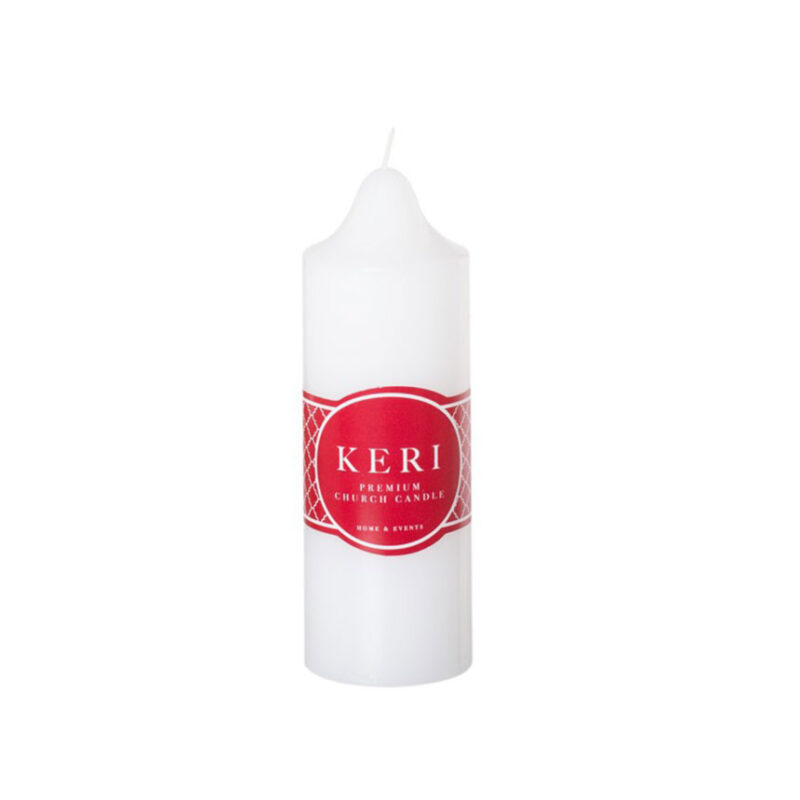 Church Pillar Candle White (5x15cm) 35Hr