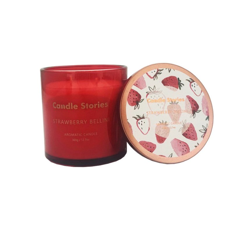 Candle Jar Soy 360g Strawberry Bellini
