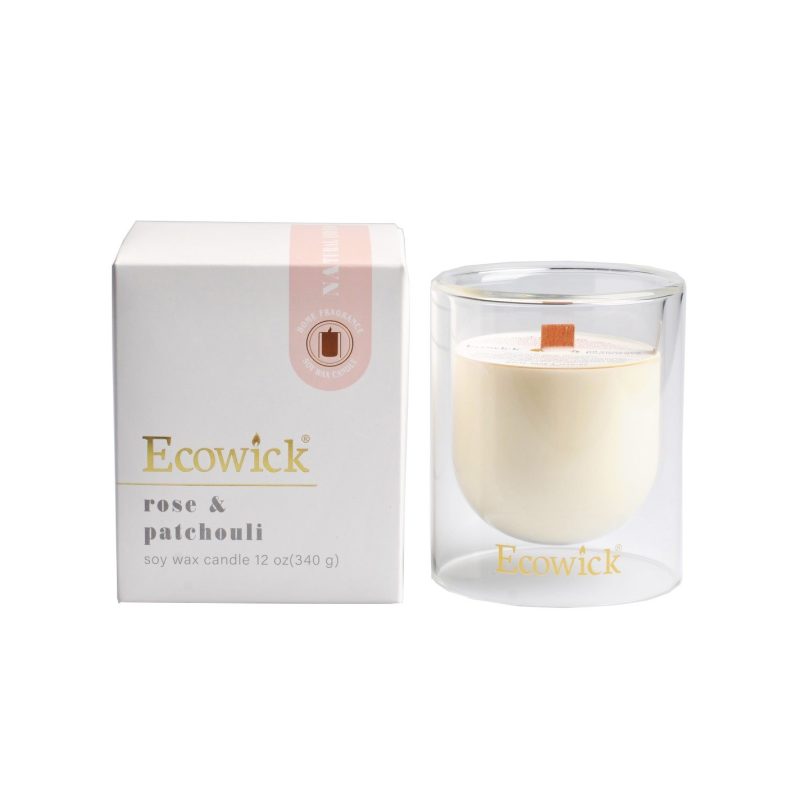 Candle Soy Jar Lantern Bottle300g Rose & Patchouli