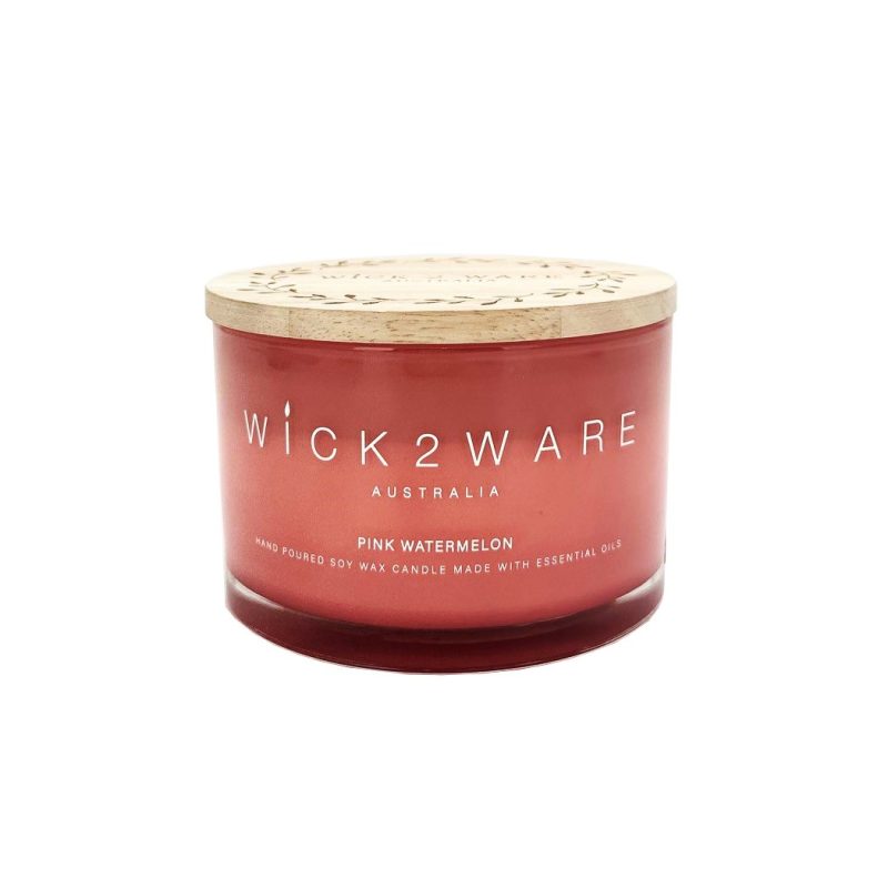 Candle Soy Jar 430g Pink Watermelon