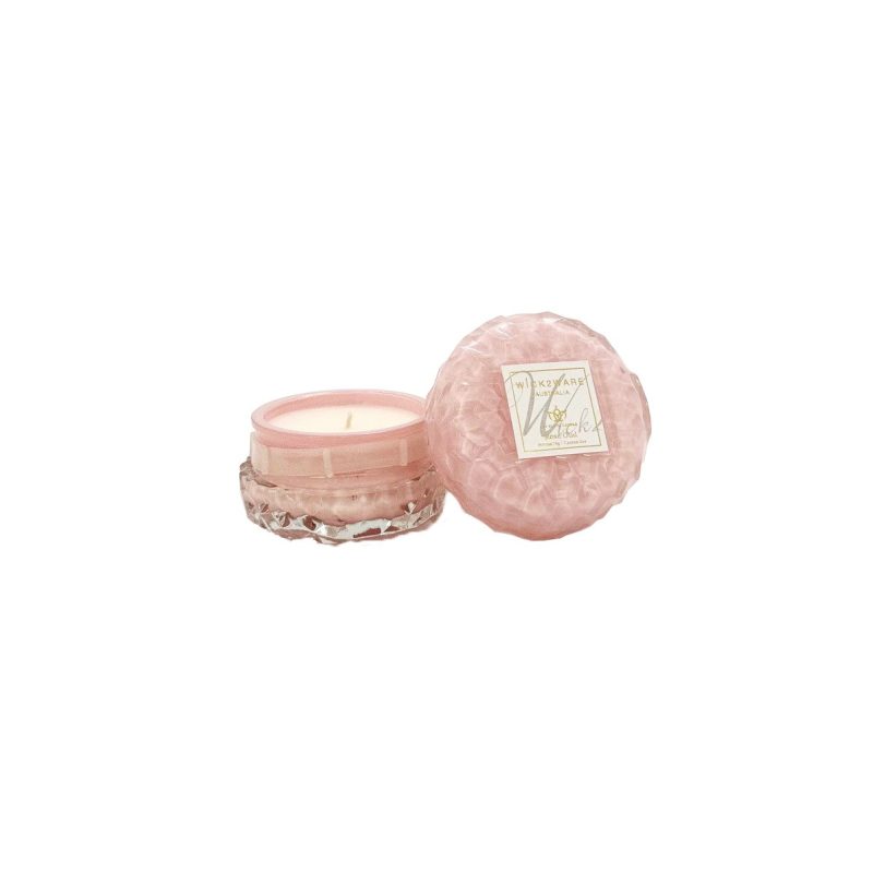 Candle Soy Jar Diamond 70g Rose Oud Pink