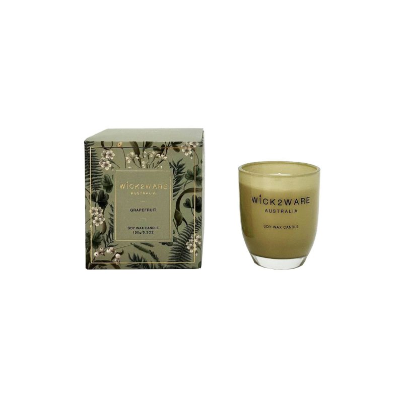 Candle Soy Jar 150g Grapefruit Green