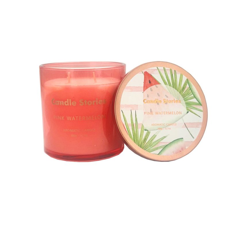 Candle Jar Soy 360g Pink Watermelon