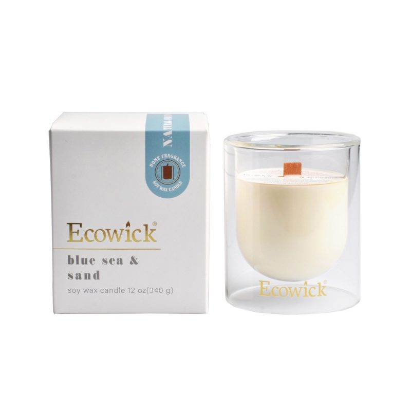 Candle Soy Jar Lantern Bottle 300g Blue Sea & Sand