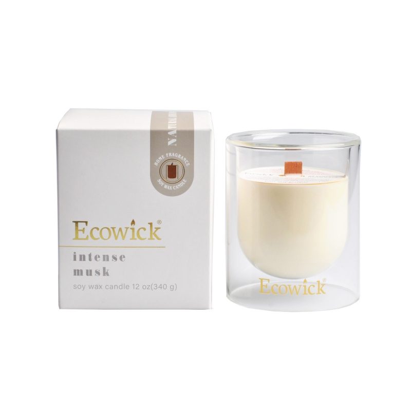 Candle Soy Jar Lantern Bottle 300g Intense Musk