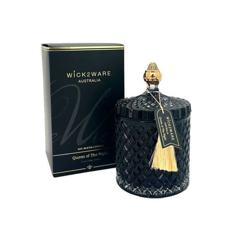 Candle Soy Jar Diamond 450g Queen of the Night