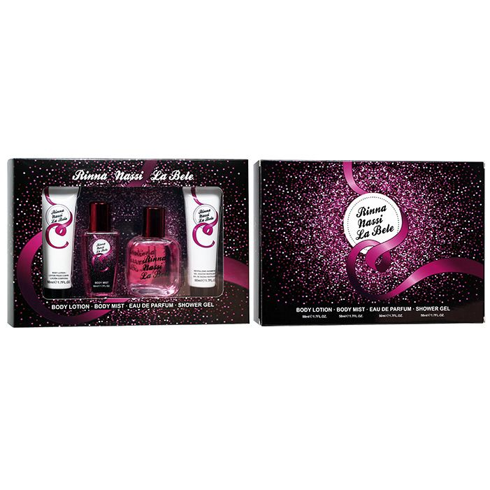 Perfume Gift Set - Rinna Nassi La Bele / Set Of 4 (Includes Perfume Spray/Fragrance Mist/Shower Gel/Body Lotion)